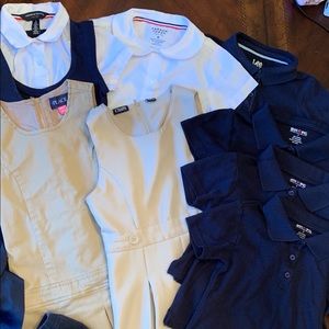 Girls uniform bundle 9 piece size 6x/7